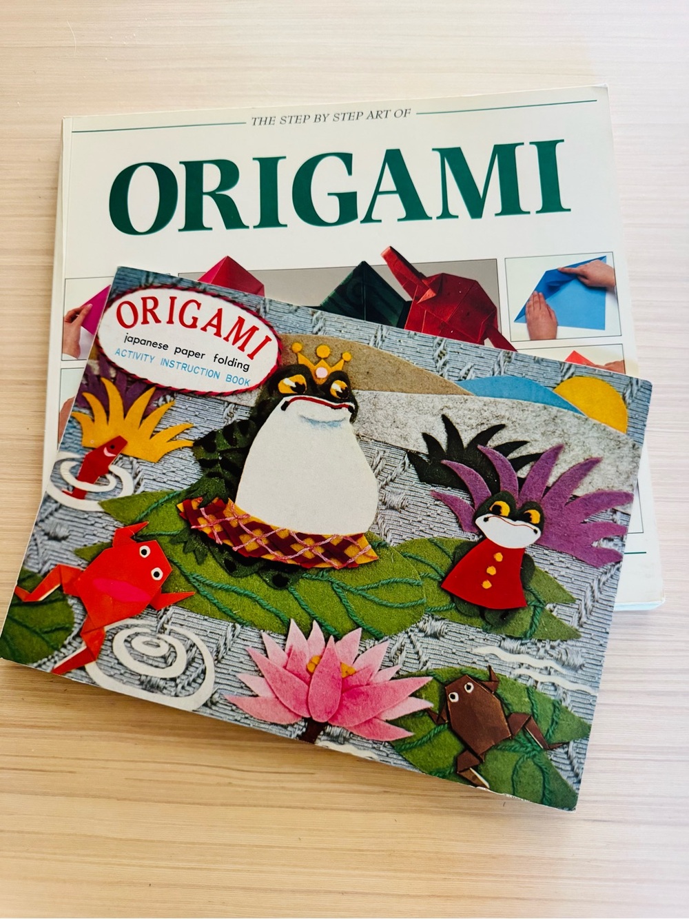Vintage Origami Japanese Paper Folding Books - Set of 2